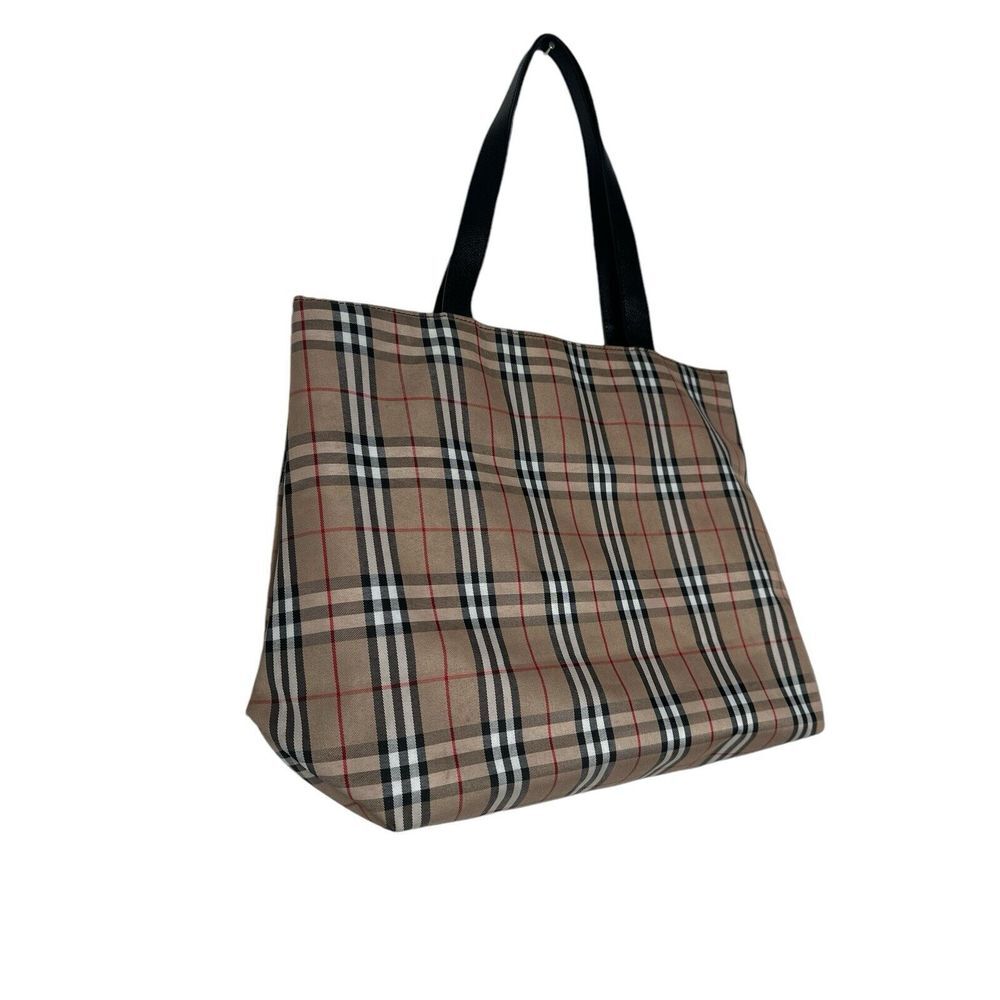 Authentic BURBERRY Nova Check Shoulder Tote Bag Canvas Leather Beige - Picture 5 of 12